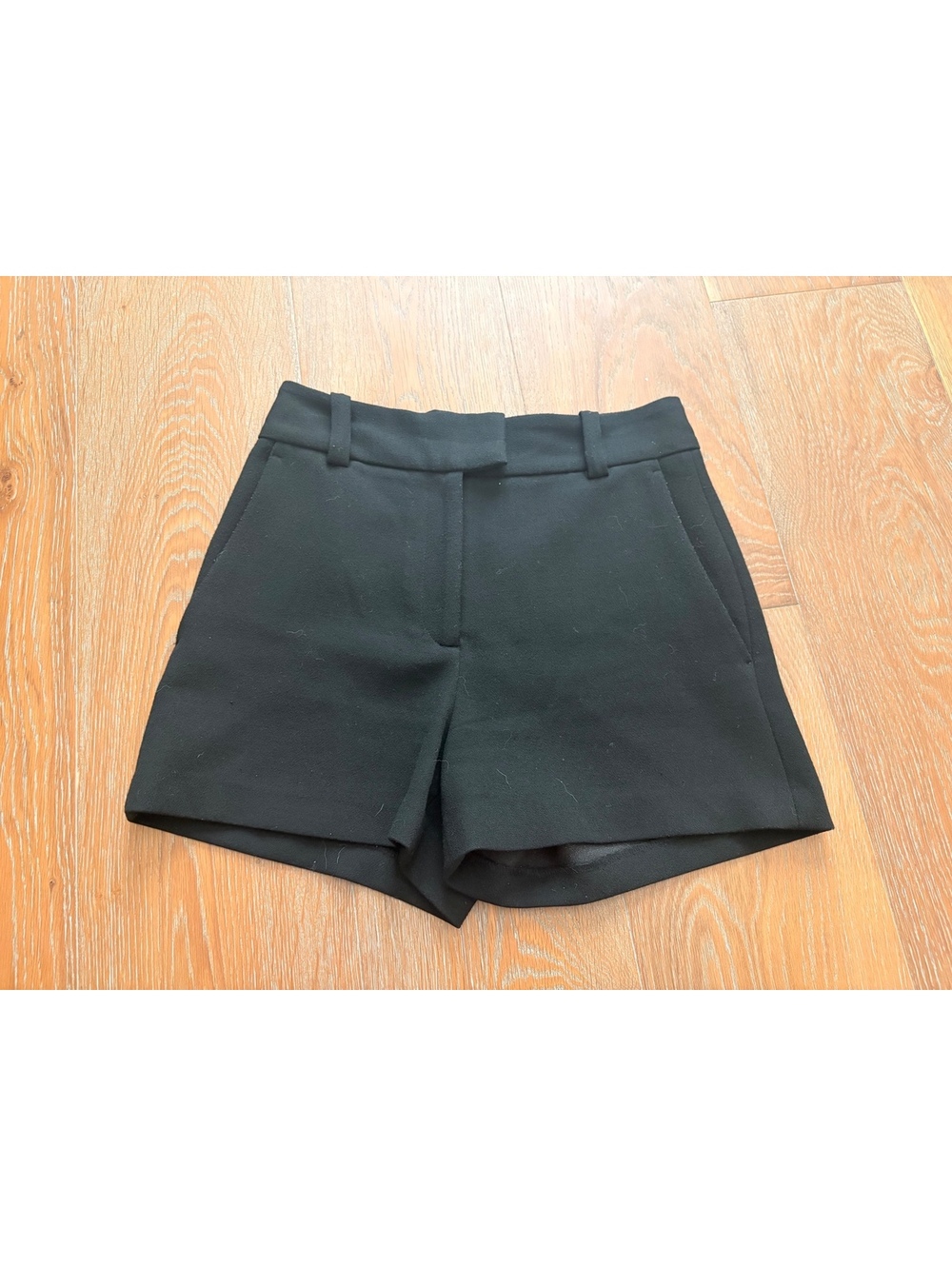 Maje Black Tailored Hook & Eye Closure Shorts Parisian Chic Size S